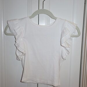 Zara White Ruffle Tank